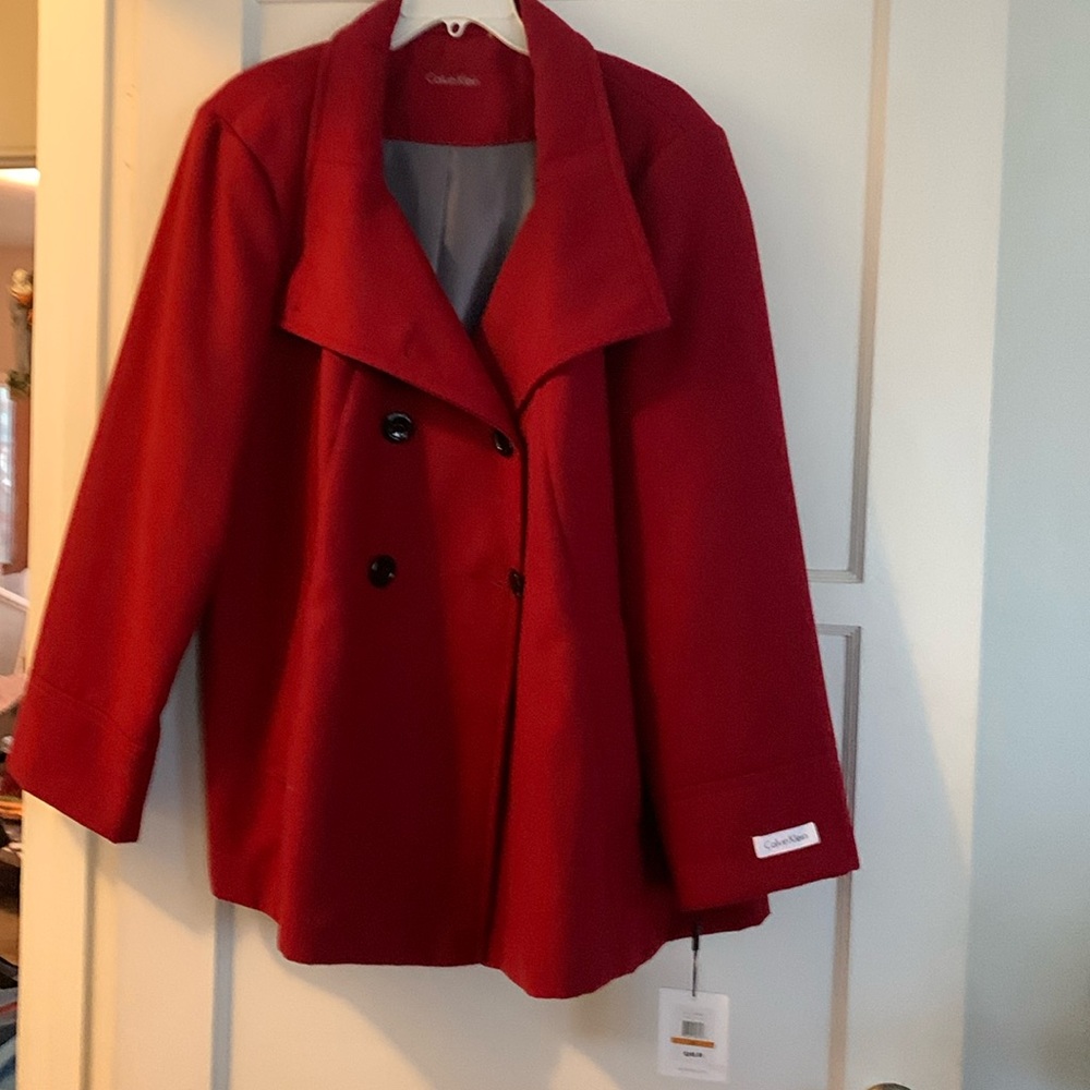 Red NWT Calvin Kline Peacoat.